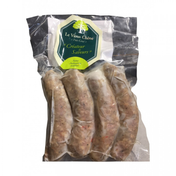 4 saucisses porc sous vide