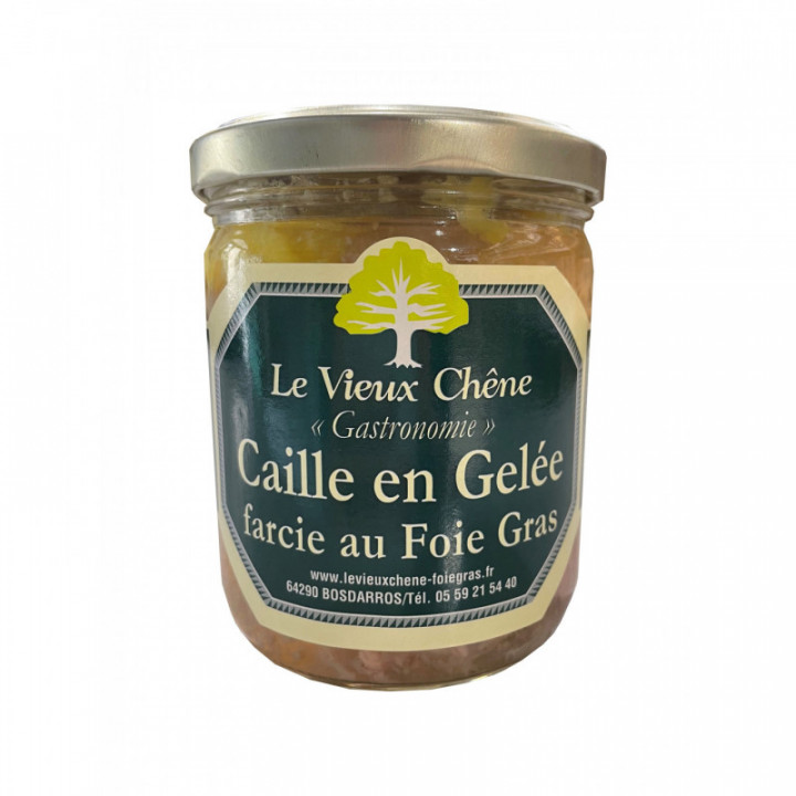 Caille en gelée farcie au foie gras entier 380g