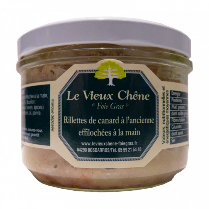 Rillettes de canard éffilochées à la main 180g