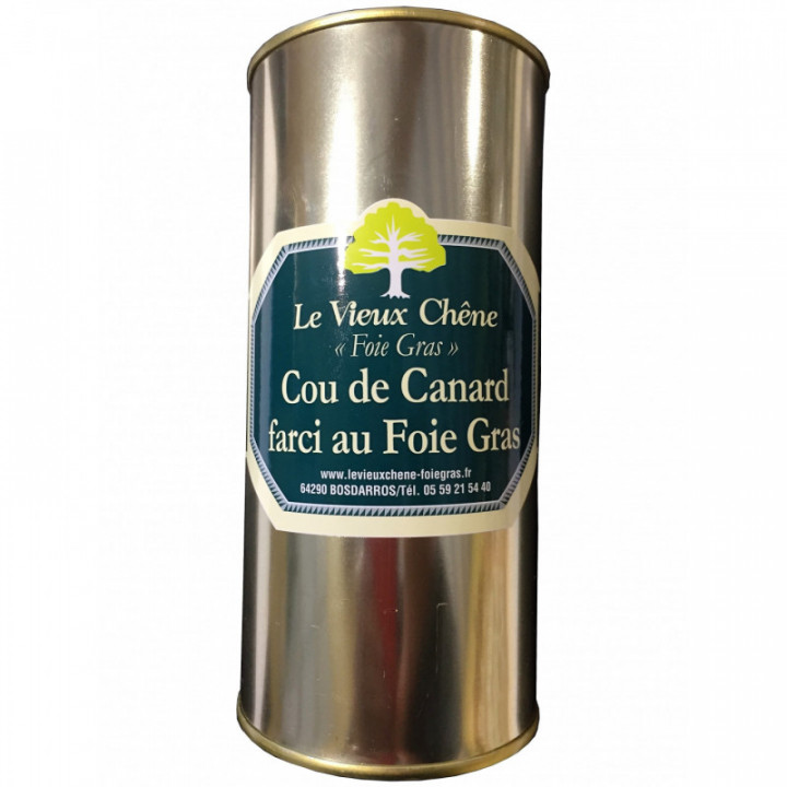 Cou de canard farci au foie gras 500g