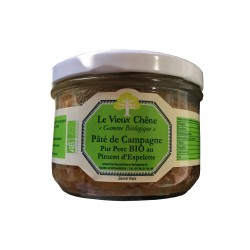 Pâté de campagne pur porc BIO au piment d'Espelette