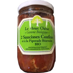2 Saucisses Confites et à la Piperade Béarnaise BIO 2 Saucisses Confites et à la Piperade Béarnaise BIO