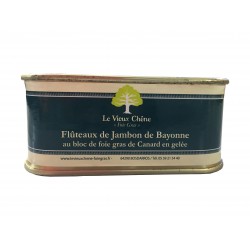 Flûteaux de Jambon de Bayonne au bloc de foie gras de canard en gelée