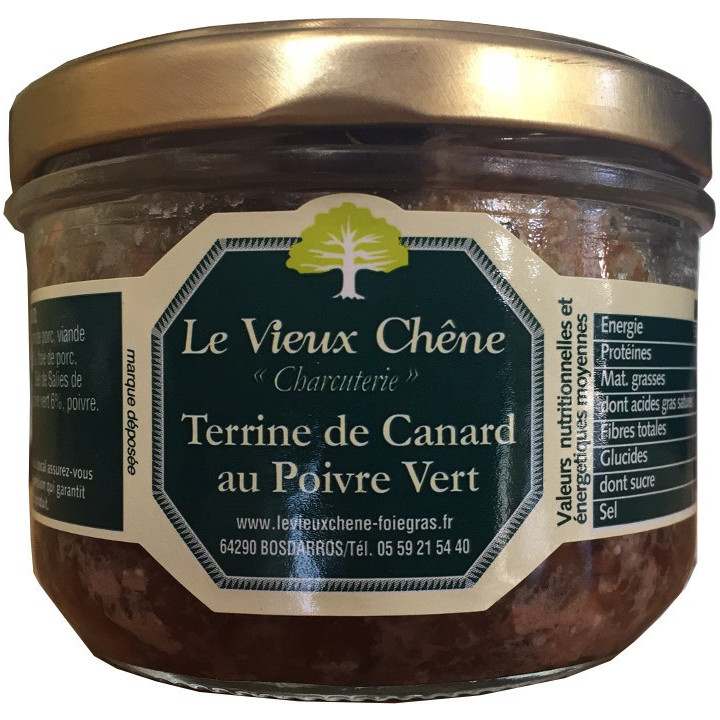 Terrine de canard au poivre vert